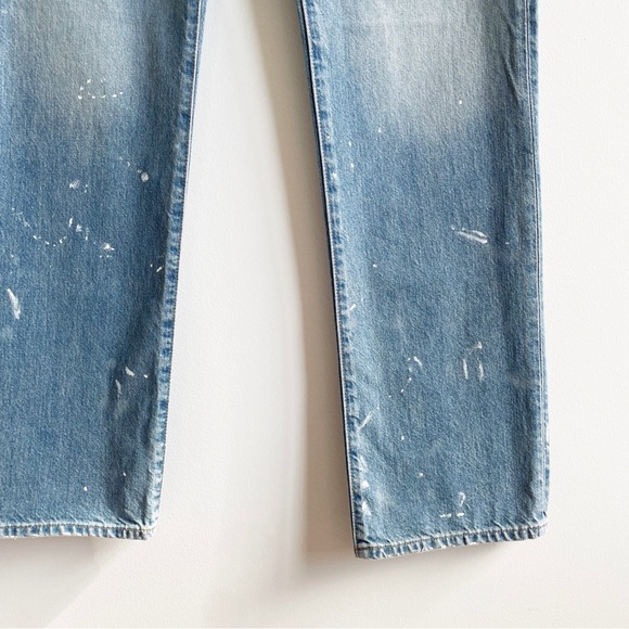 J. Crew Slouchy-straight Jeans with Paint Splatter in Ice Blue Wash Size 25 - Picture 8 of 10